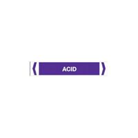 Brady Pipe Marker Alkalis / Acids (White On Violet)