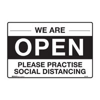 Brady We Are Open Please Practise Social Distancing