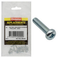 Champion Machine Screw Pan Head Phillips Zinc Plated
