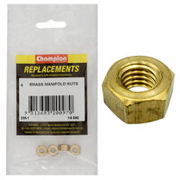 1/4" UNF Brass Manifold Nuts Pack of 5 