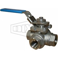 Dixon 316 Stainless Steel Ball Valve 3-Way L Port Female Thread BSP