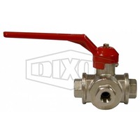 Dixon Brass Ball Valve 3-Way Female Thread BSP