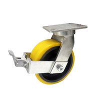 Urethane/Cast Iron Swivel Brake Castor X1 Series