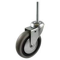 Swivel Stem Castor - Rubber Wheel, Grey G1 Series