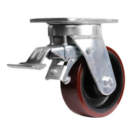 Easyroll X2 Series - Swivel Brake Plate Mount Castor