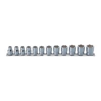 Ko-Ken Socket Set On Rail 3/8" Drive