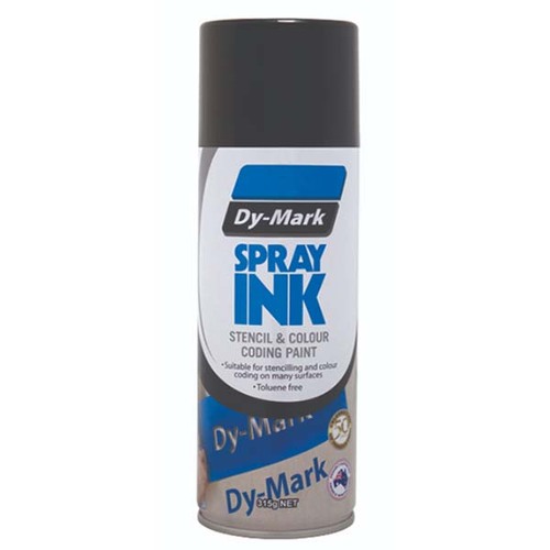 Dy-Mark Spray Ink Black 315g (Stencil & Colour Coding Paint)