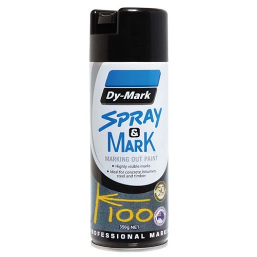 Dy-Mark Spray & Mark Black 350g (Marking Out Paint)