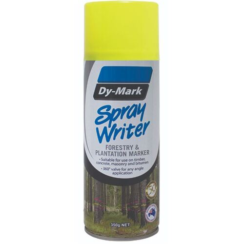 Dy-Mark Spray Writer Fluro Yellow 350g (Forestry & Plantation Marking Paint)