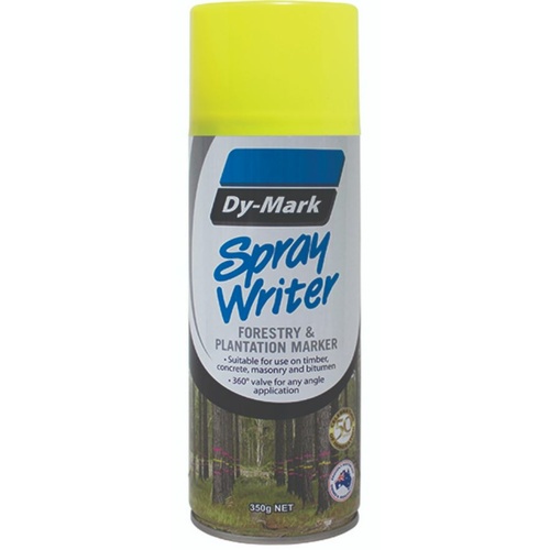 Dy-Mark Spray Writer Fluro Yellow 350g (Forestry & Plantation Marking Paint)