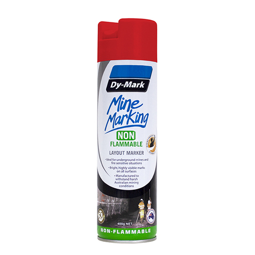 Dy-Mark Mine Marking Non-Flammable Vertical Red 400g