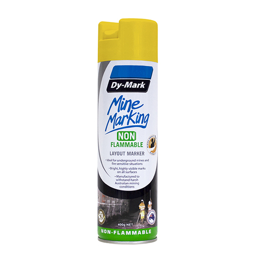 Dy-Mark Mine Marking Non-Flammable Vertical Yellow 400g