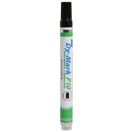 Dy-Mark P10 Paint Marker Medium Bullet Tip Black 12-Pack