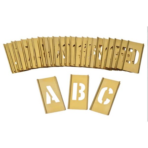 Dy-Mark Brass Interlocking Stencil A-Z 75mm Set
