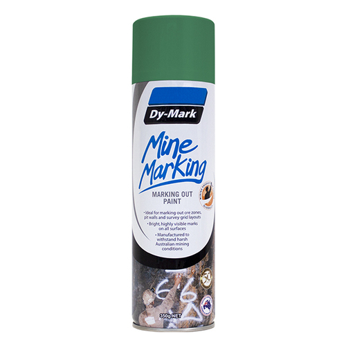 Dy-Mark Mine Marking Horizontal Spray Green 350g - Pack of 12