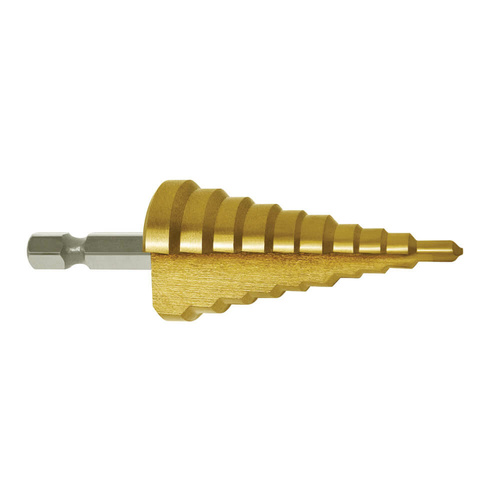 P&N 149040120 QuickBit HSS Step Drill Bit Tinite - 8 Step - Range: 4mm - 12mm