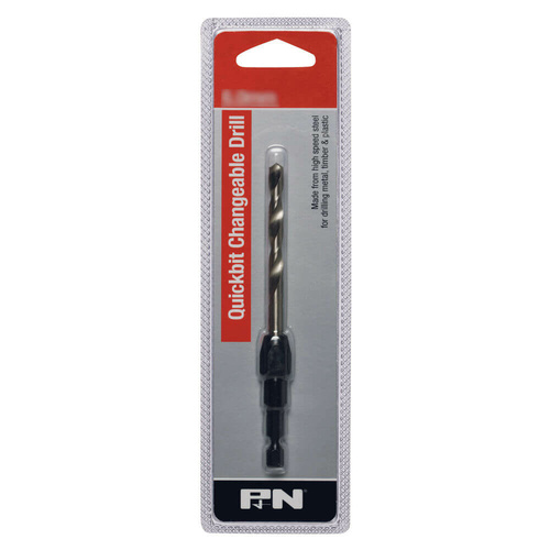 P&N 107B50020 Quickbit 2mm Quick Change Drill Bit 1/4" Shank Bright HSS