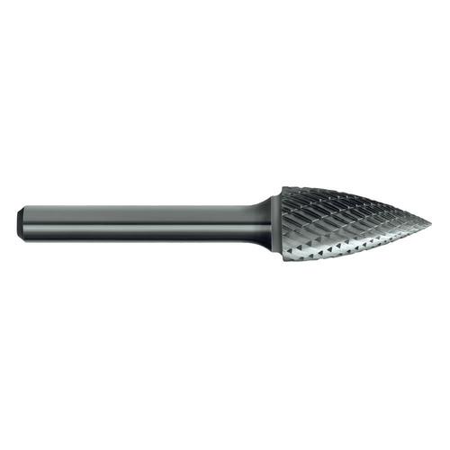 Sutton B205SG410 1/8 x 1/4 x 1/8 Shank Carbide Burr Tree Shape Pointed End