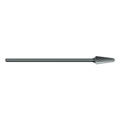 Sutton B214SL3L6 3/8 x 1 1/2 x 1/4 Shank Carbide Burr Taper Shape Radius End Long