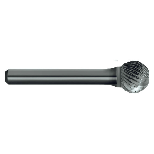 Sutton B302SD100 6.4 x 50.8 x 6mm Shank Carbide Burr Ball Shape