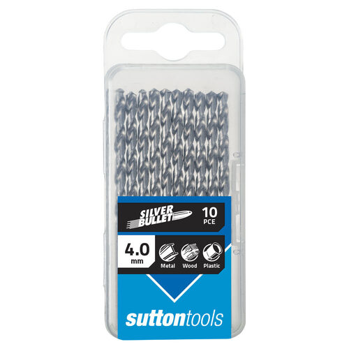Sutton D1040400 4mm Silver Bullet Jobber Drill Bit - HSS - Bulk Pack