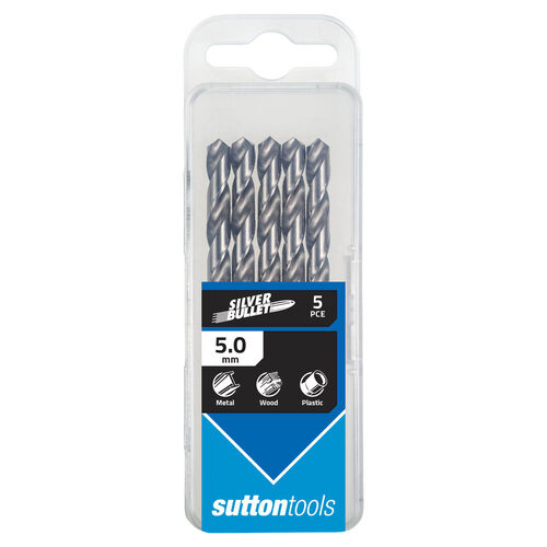 Sutton D1040500 5mm Silver Bullet Jobber Drill Bit - HSS - Bulk Pack