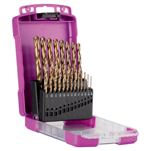 Sutton D109S2 21 piece Cobalt Imperial Jobber Drill Set Colour Temp