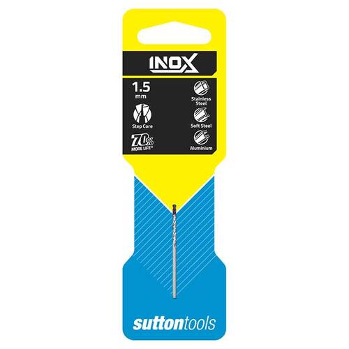 Sutton D1850150 1.5mm Inox Jobber Drill Bits - DIN338 Carded - HSS TiAlN