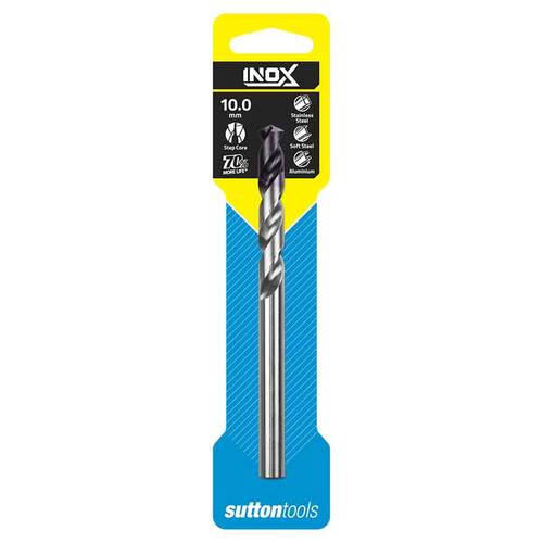 Sutton D1851000 10mm Inox Jobber Drill Bits - DIN338 Carded - HSS TiAlN