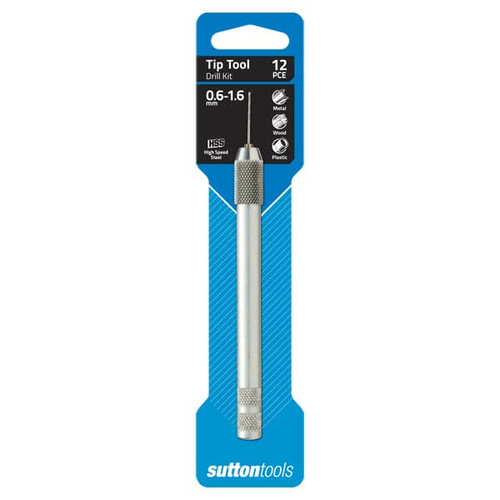 Sutton D2010012 0.6 - 1.6mm Tip Tool Drill Kit 12 piece - HSS