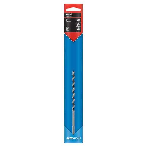 Sutton D5100600 6mm Auger Bit 160mm Length (Short) Bright Alloy Steel