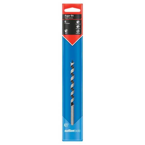 Sutton D5100800 8mm Auger Bit 170mm Length (Short) Bright Alloy Steel