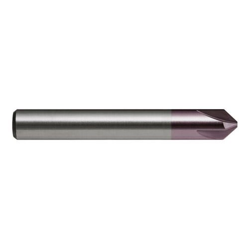 Sutton E4560600 1.2 x 6mm 4 Flute 90° Chamfer Endmill Carbide VHM TiAlN