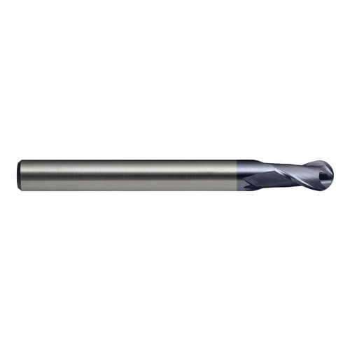 Sutton E5550200 2 x 6mm 2 Flute Ball Nose Slot Drill VHM Ultra AlCrN Long