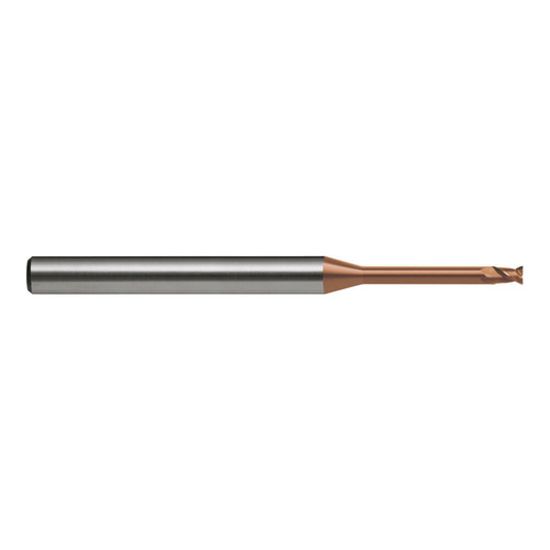 Sutton E5800121 1.2 x 4mm 2Flute Square End Micro Endmill VHM Ultra TiSiN