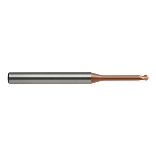 Sutton E5820022 0.2 x 4mm 2 Flute Ball Nose Micro Endmill VHM Ultra TiSiN