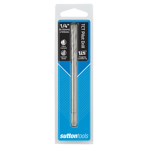Sutton H104CT63 6.35mm (1/4") Holecutter TCT Pilot Drill Tungsten Carbide
