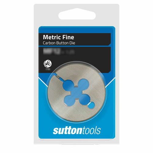 Sutton M4051206 MF12 x 1.25mm 2" OD Metric Fine Button Die - Carbon