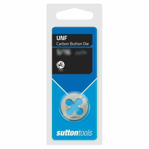 Sutton M4151111 UNF 7/16" x 20 TPI - 1" OD Button Die - Carbon Steel