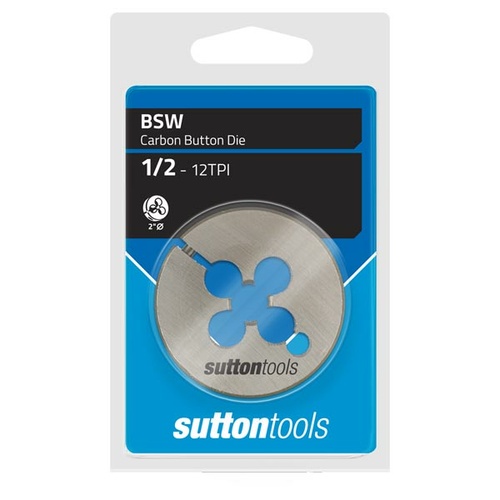 Sutton M4291029 NPT 1/8" x 27 TPI - 2" OD Button Die - Carbon Steel