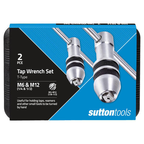 Sutton M9010002 M6 & M12 2 Piece T-Type Tap Wrench Set - Suits M3 to M12