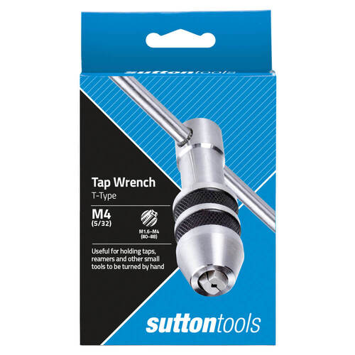 Sutton M9010400 M4 T-Type Tap Wrench - Suits M1.6 to M4 - Tool Steel