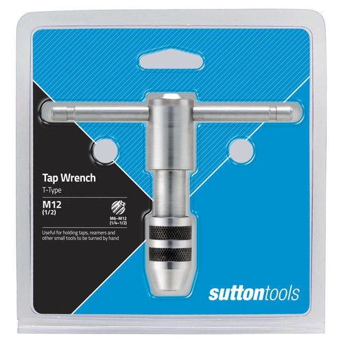 Sutton M9011270 M12 T-Type Tap Wrench - Suits M6 to M12 - Tool Steel