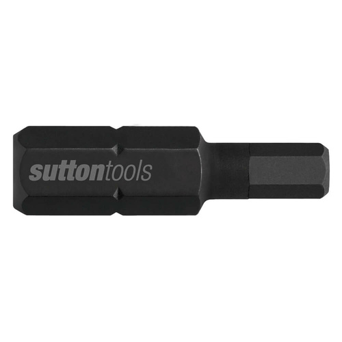 Sutton S1150425 4mm x 25mm Hex Screwdriver Bit Insert CRV - Pack of 10