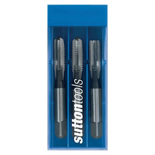 Sutton T9051111 BSW 7/16-14 Straight Flute Tap Set (3 piece) ISO529 HSS