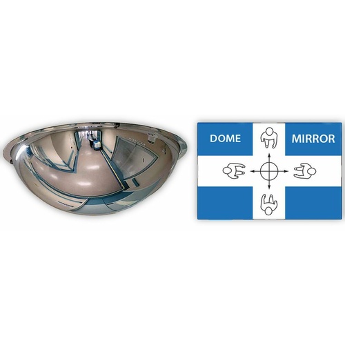 Safety Convex Full Dome Mirror -  Indoor 600 mm Acrylic
