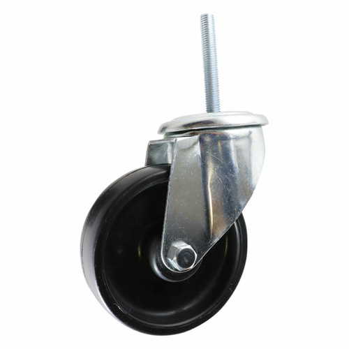 100mm Swivel Stem Castor - Polypropylene Wheel Black I4