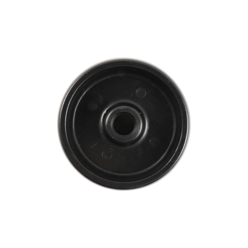 80mm Polypropylene Wheel - 12mm Plain Bearing Nylon Centre Black W0