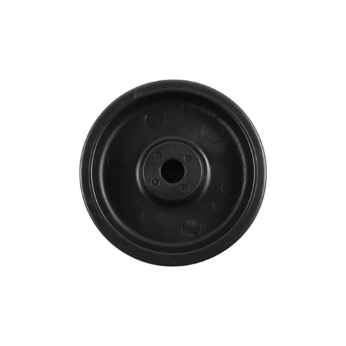 100mm Polypropylene Wheel - 12mm Plain Bearing Nylon Centre Black W0