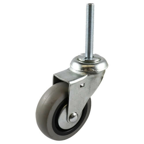 50mm Swivel Stem Castor - Rubber Wheel Blue-Grey G1 Series